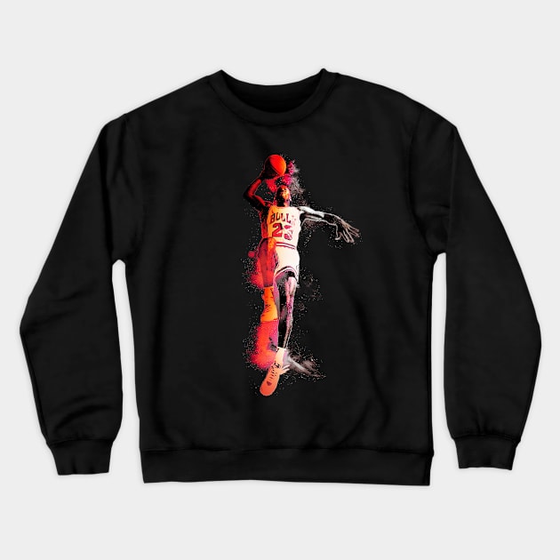 Vintage Michael Jordan-Sport Action Effect Crewneck Sweatshirt by Mr.FansArt